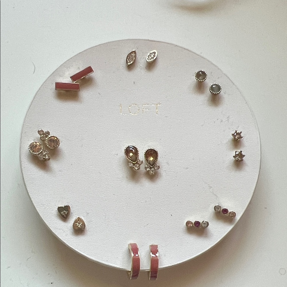 LOFT Pink and Silver Earring Collection
